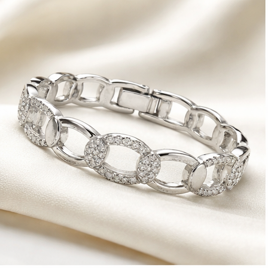 Taşlı Halka Zincir Yüzük